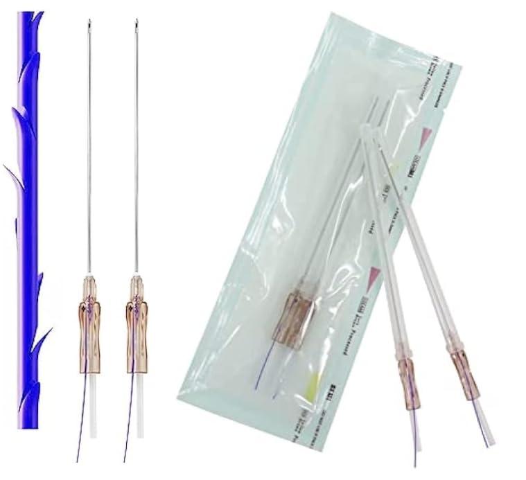 MatYas Pdo Cog 6D Threads 19G100MM, W-Type, 360R Bidirection Cog for Face Lift, 20pcs