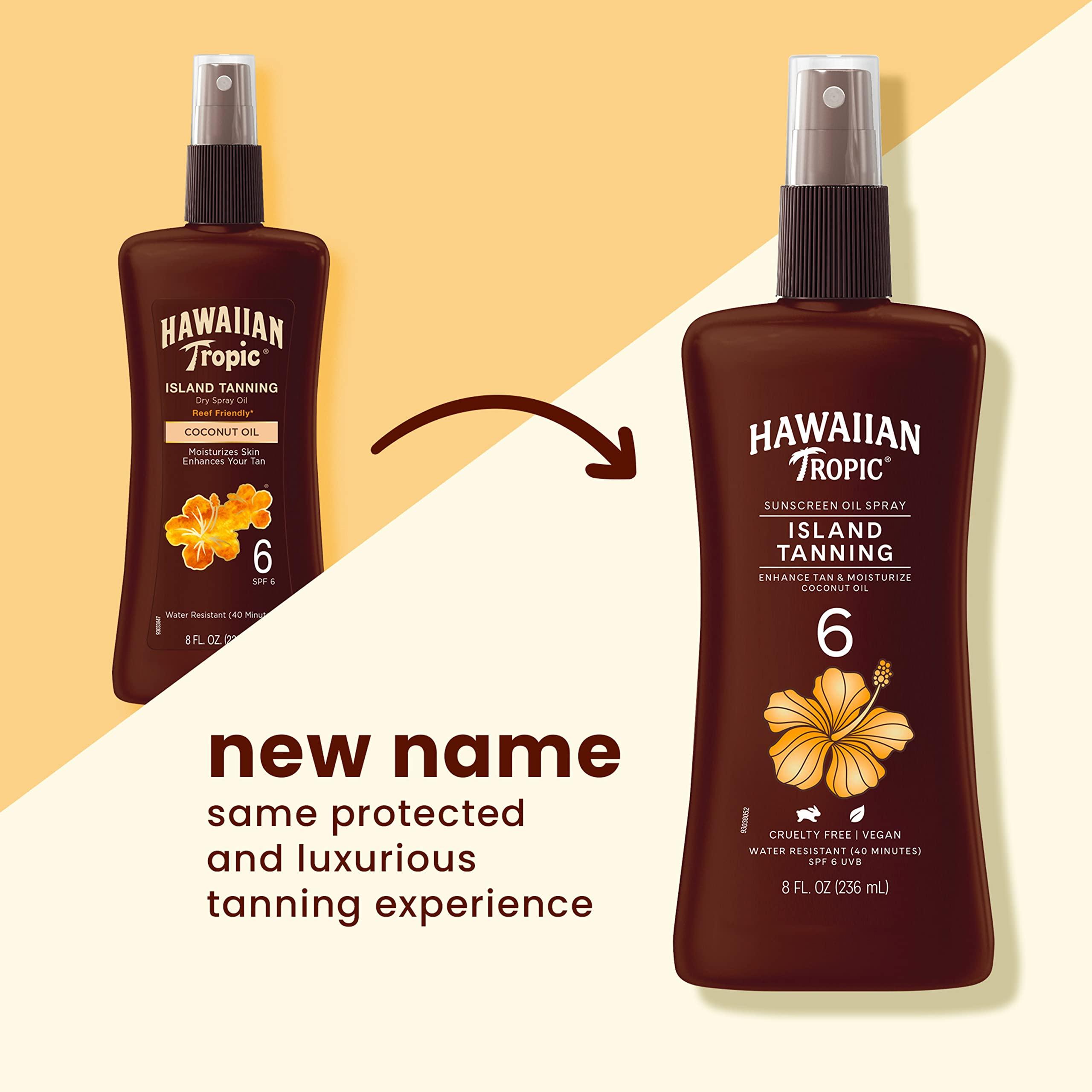 Hawaiian Tropic Hawaiian Tropic Island Tanning Lotion Sunscreen SPF 4 Twin Pack and Tanning Oil Spray Sunscreen SPF 6