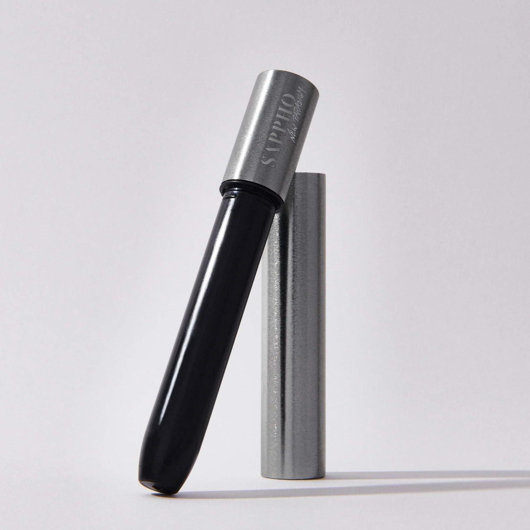 Sappho Organics SAPPHO New Paradigm - Maximum Intensity Refillable Mascara | Clean, Vegan, Cruelty-Free Makeup (Black, 3 fl oz | 8 ml)