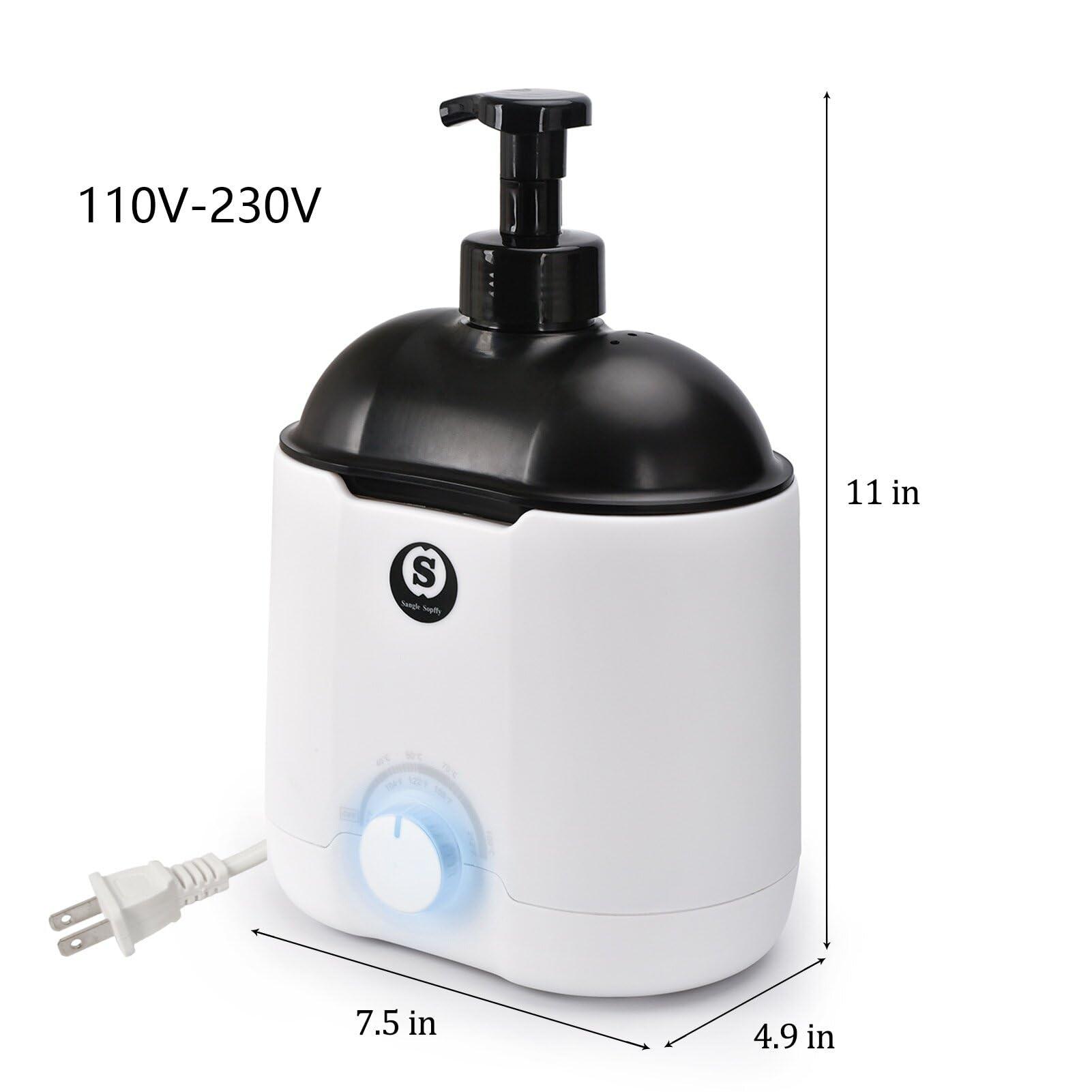 S SANGLE SOPFFY Hot Lather Machine SANGLE SOPFFY,Shaving Cream Warmer for Men -800ML Large Capacity Heated Shaving Cream Dispenser for Home Salon Barber Shop Spa With 2 Pumps,Christmas and Birthday Gift for Men