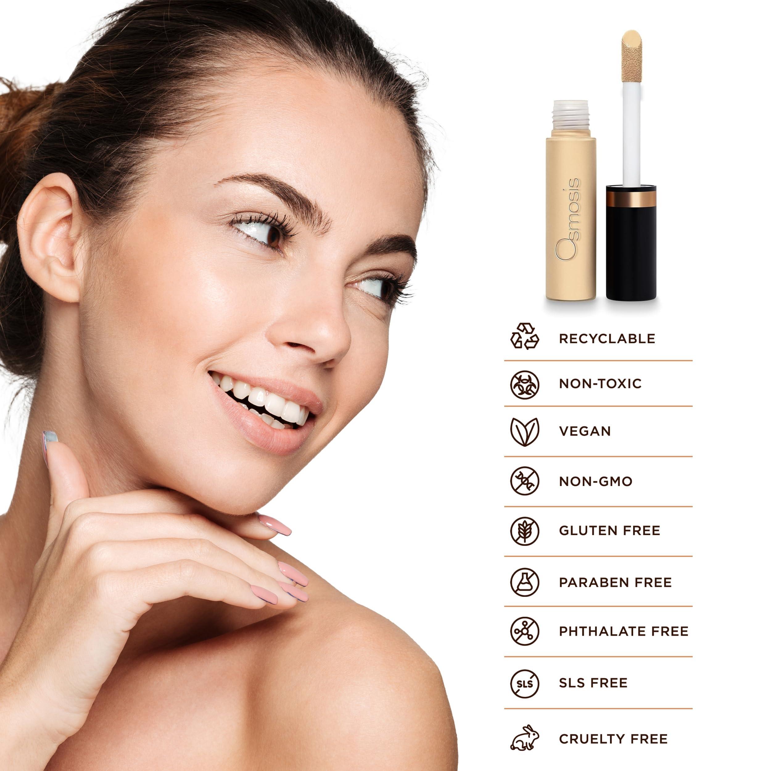 OSMOSIS Osmosis Flawless Concealer, Lightweight, Medium To Full Coverage, Natural Matte Finish, Conceals, Corrects, Covers, Hydrates, 10 Shades, Wheat 0.47 Fl Oz