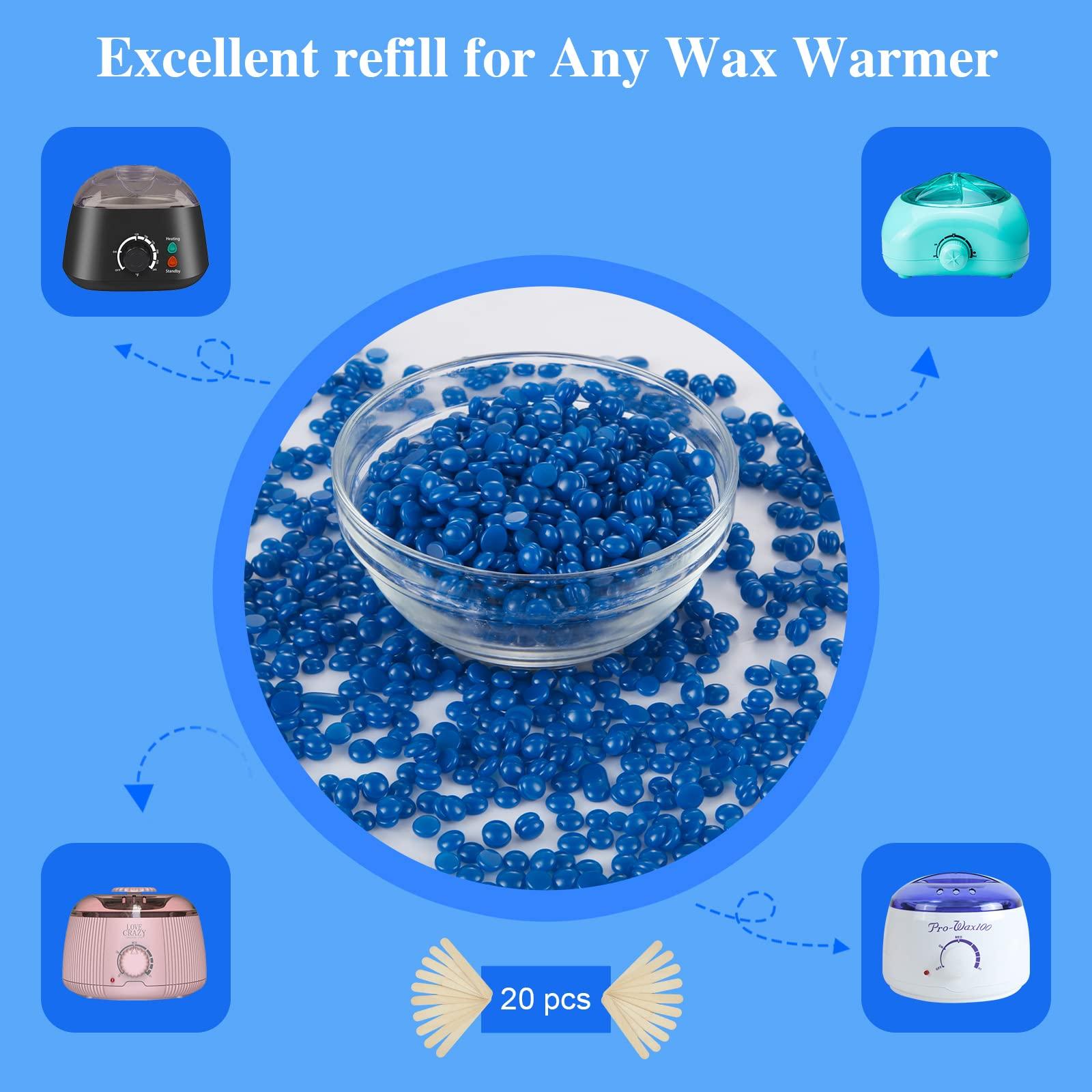 PURPLESKY Hard Wax Beads for Hair Removal, Solf Waxing Beads Bulk for All Skin, Bikini Wax Beads for Body with Wax Sticks