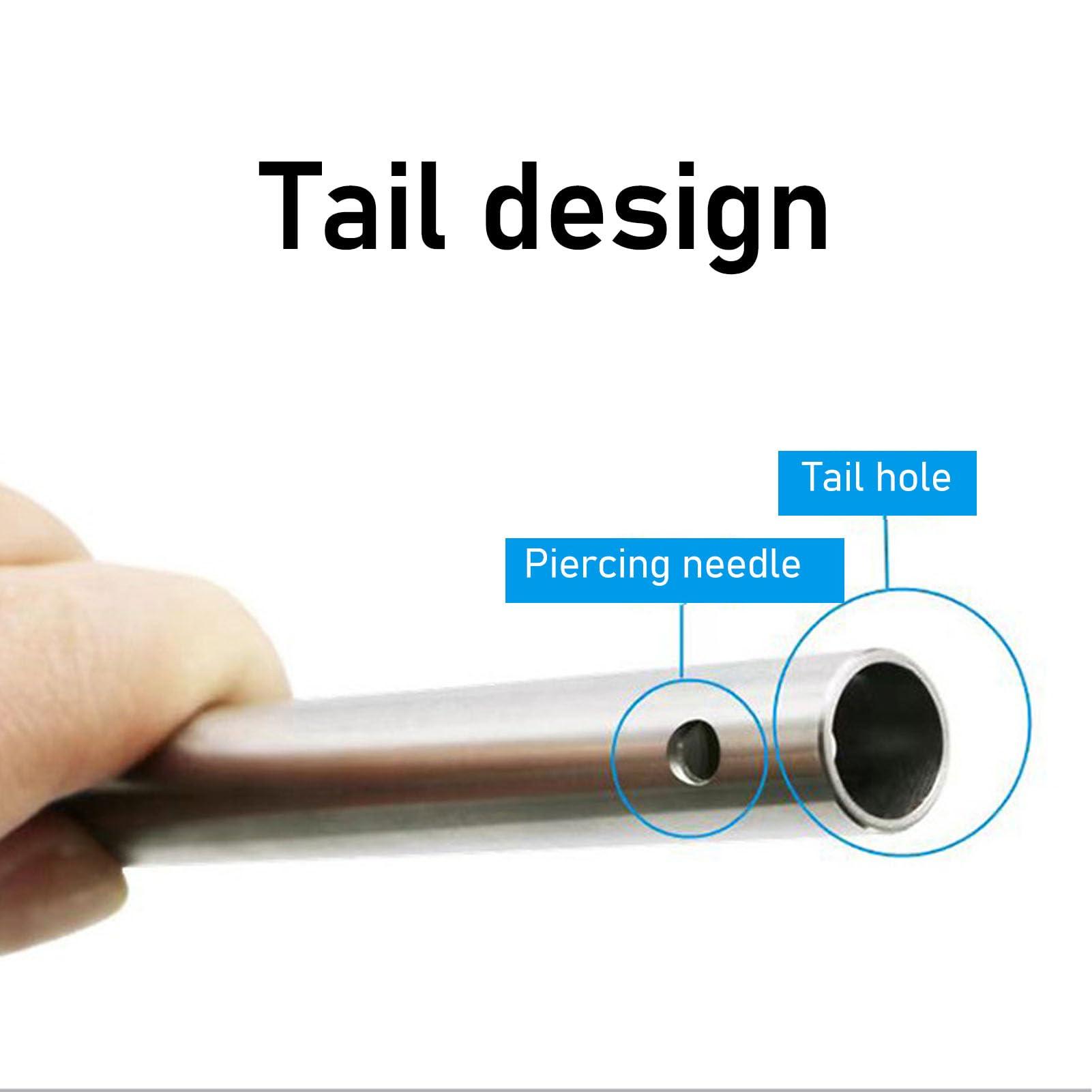 MAVIS LAVEN Cow Nose Piercing Needle, 304 Stainless Steel Cattle Nose Piercing Needle with Hole for Farm Home Cattle Nose Piercing (M)