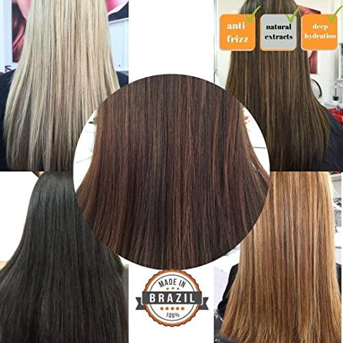 Kerazon Professional KERAZON Brazilian Hair Botox Treatment For All Hair Types + Sulfate Free and Sodium Free Shampoo & Conditioner KIT