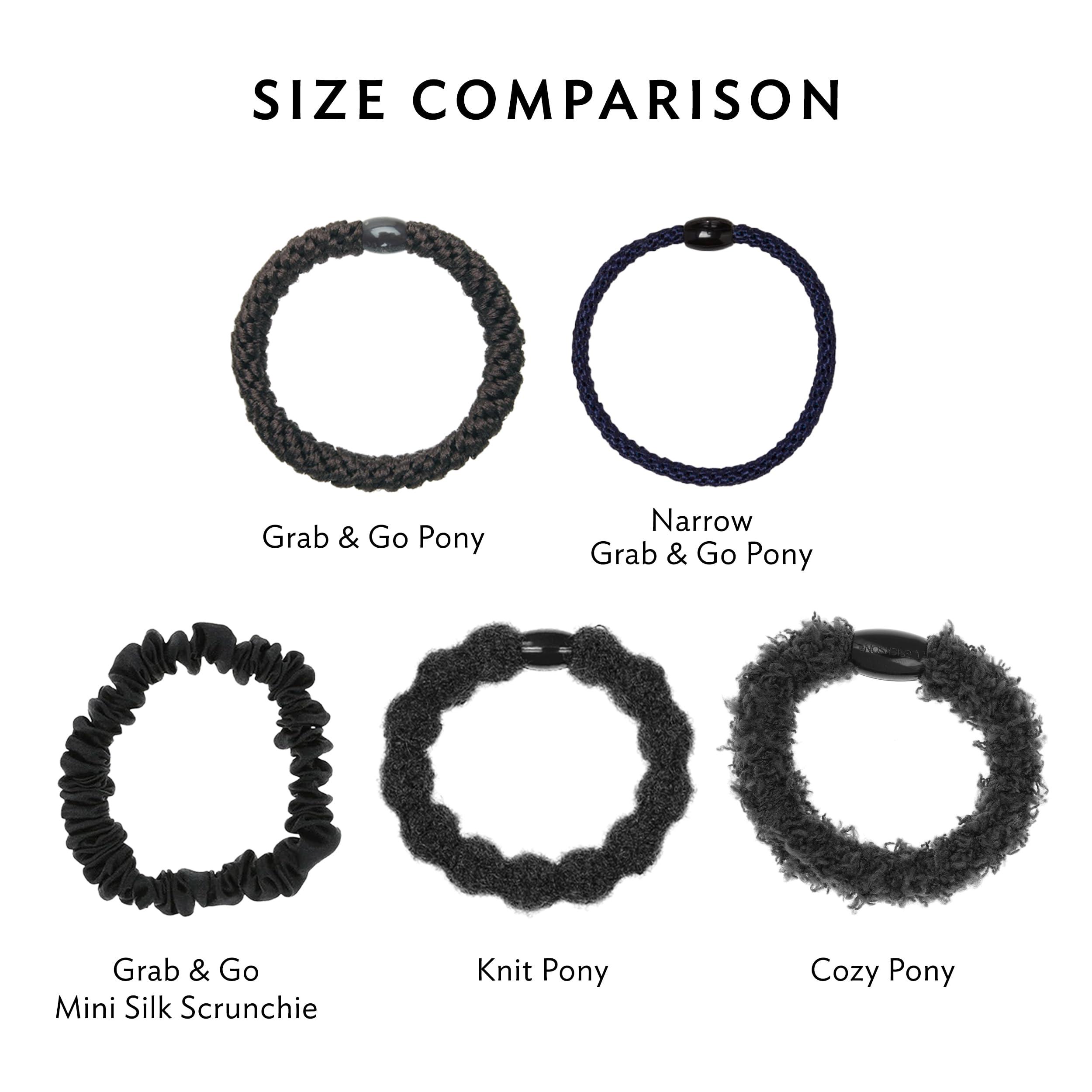 L. Erickson L. Erickson Grab & Go Pony Tube, Sunflower, 15 No Damage Hair Ties for thick hair