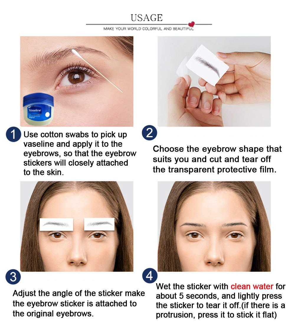 Aaiffey Aaiffey Hair-like Authentic Eyebrows 4D Brown Natural Tattoo Eyebrow Stickers Waterproof Imitation Ecological Lazy for Woman & Man Makeup Tool 10 Pcs