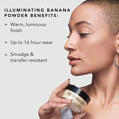 Dermablend Dermablend Illuminating Banana Powder, Loose Setting Powder Makeup for Brightening and a Long-Lasting Luminous Finish, up to 16hr Wear, 0.63 oz.