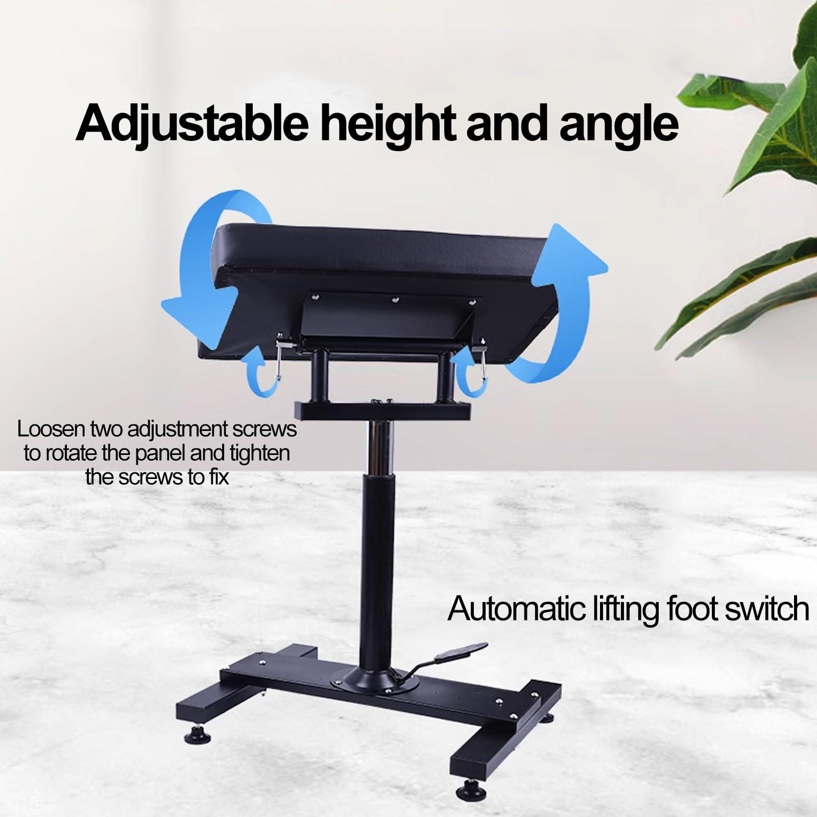 TRUNXUCL TRUNXUCL Hydraulic Tattoo Arm Rest Stand, Adjustable Height Tattoo Armrest Stand with Thickened Soft Pad, Tattoo Supplies for Tattoo Studios, Artists, Salons