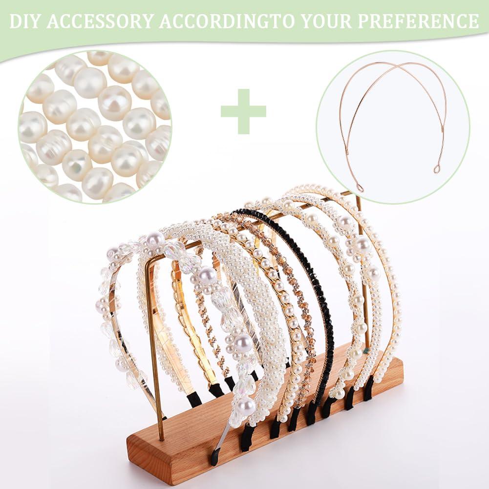 GORGECRAFT GORGECRAFT 6Pcs Double-Layer Hair Bands Light Gold Double Row Metal Headbands Metal Thin Wire Double Headband for Women Wedding Hair DIY Crafts Accessories