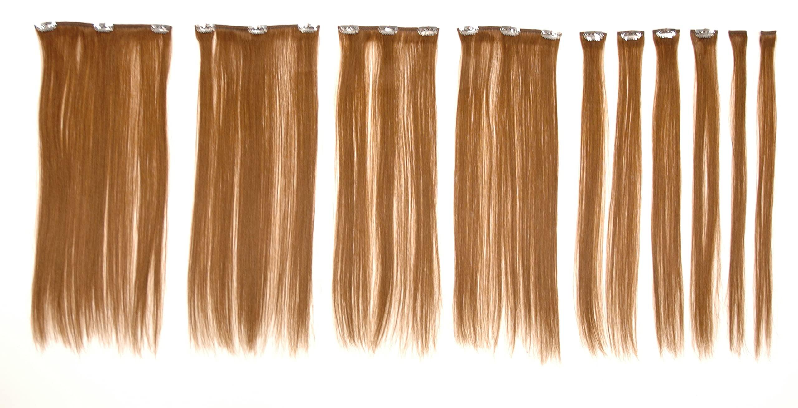 EURONEXT VALENTINE DAY SALE COUPON- EURONEXT Clip in hair extensions, 100% Remy human hair, 14 inches, Straight, Curly, Toffee Brown