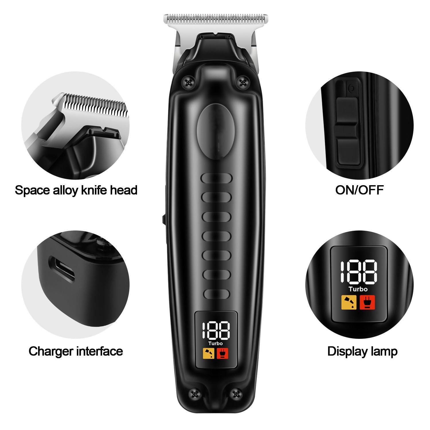 Generic Generic Hair Clippers Zero Gap Cutter Electric Hair Clipper Professional USB Rechargeable Men\'s Hair Cutting Machine