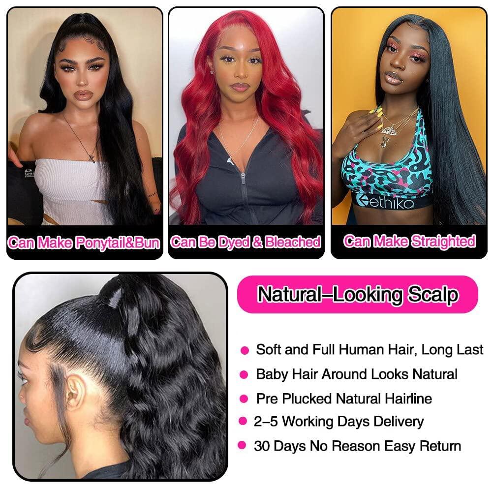 YISEA Brazilian Straight Hair Bundles with Lace Closure(18 20 22 24+16 Closure) 100% Unprocessed Human Hair 4 Bundles with 4x4 Lace Closure Brazilian Virgin Human Hair Bundles