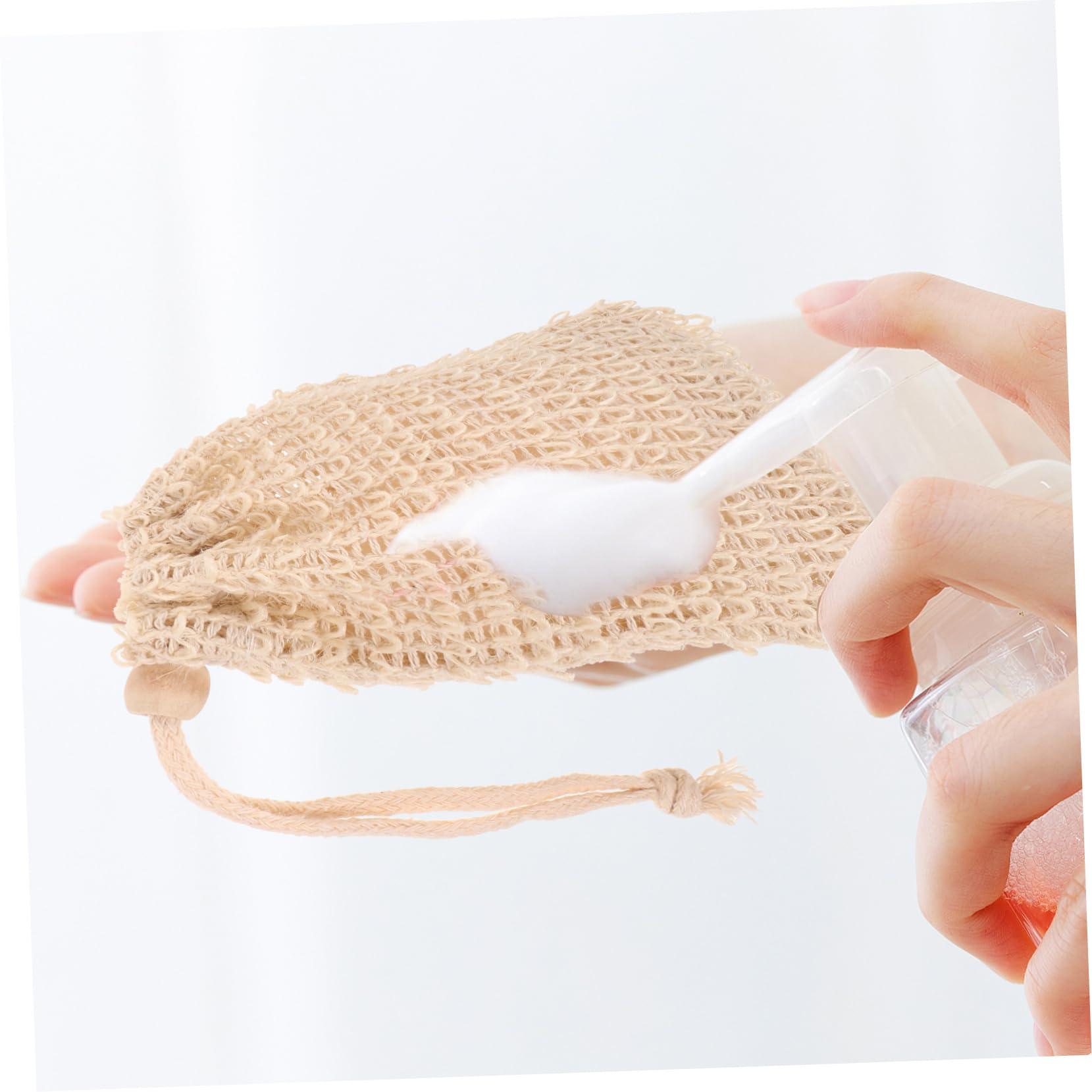 FOMIYES FOMIYES Soap Pouch 30 Pcs Net Soap Dish with Drain Bar Soap Wash Pouch Sponge Foaming Laundry Soap Case Bath Soap Net Bar Soap Holder Scrubber Pouch Soap Sleeves for Soap Bars Ramie