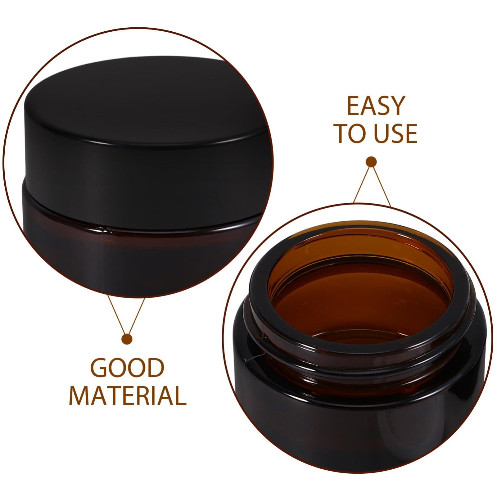 BUGUUYO BUGUUYO Body Butter Containers Cream Jars Travel Size 6pcs Skincare Jars Black Caps Refillable