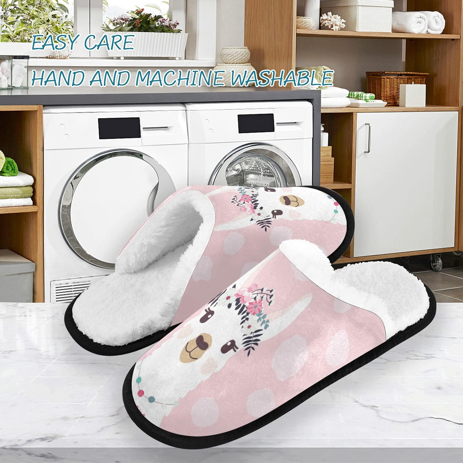 Umidedor Umidedor Llama Pink Slippers For Women Girls, Soft Memory Foam Non-Slip Indoor House Slippers Home Shoes For Bedroom Hotel Travel Spa