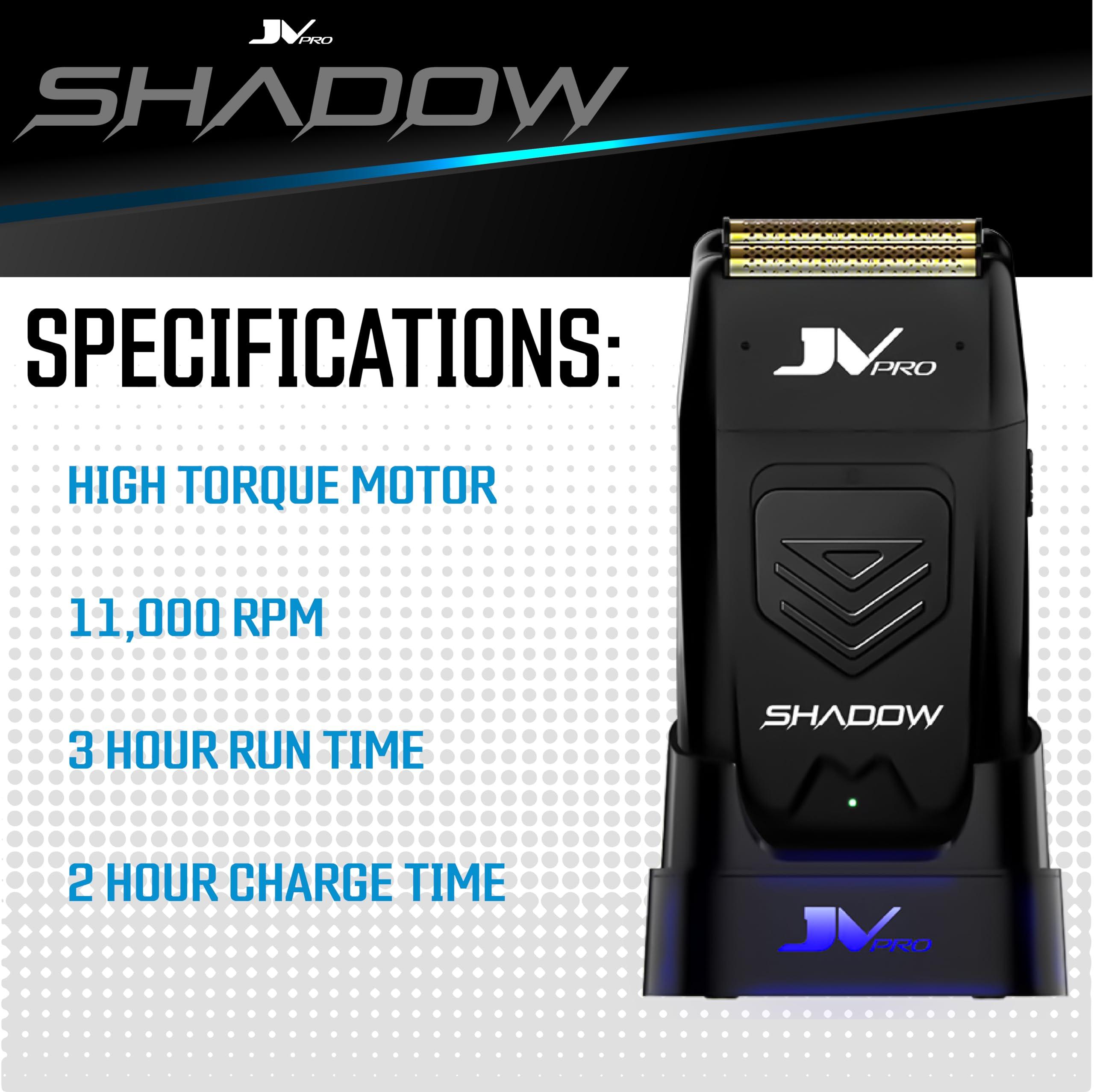 JV PRO JV PRO Shadow Premium Electric Shaver with Precision Cutting Technology - Cordless Gold Titanium Foil Shaver for Smooth, Close Shaves Rechargeable 11,000 RPM High Torque Motor