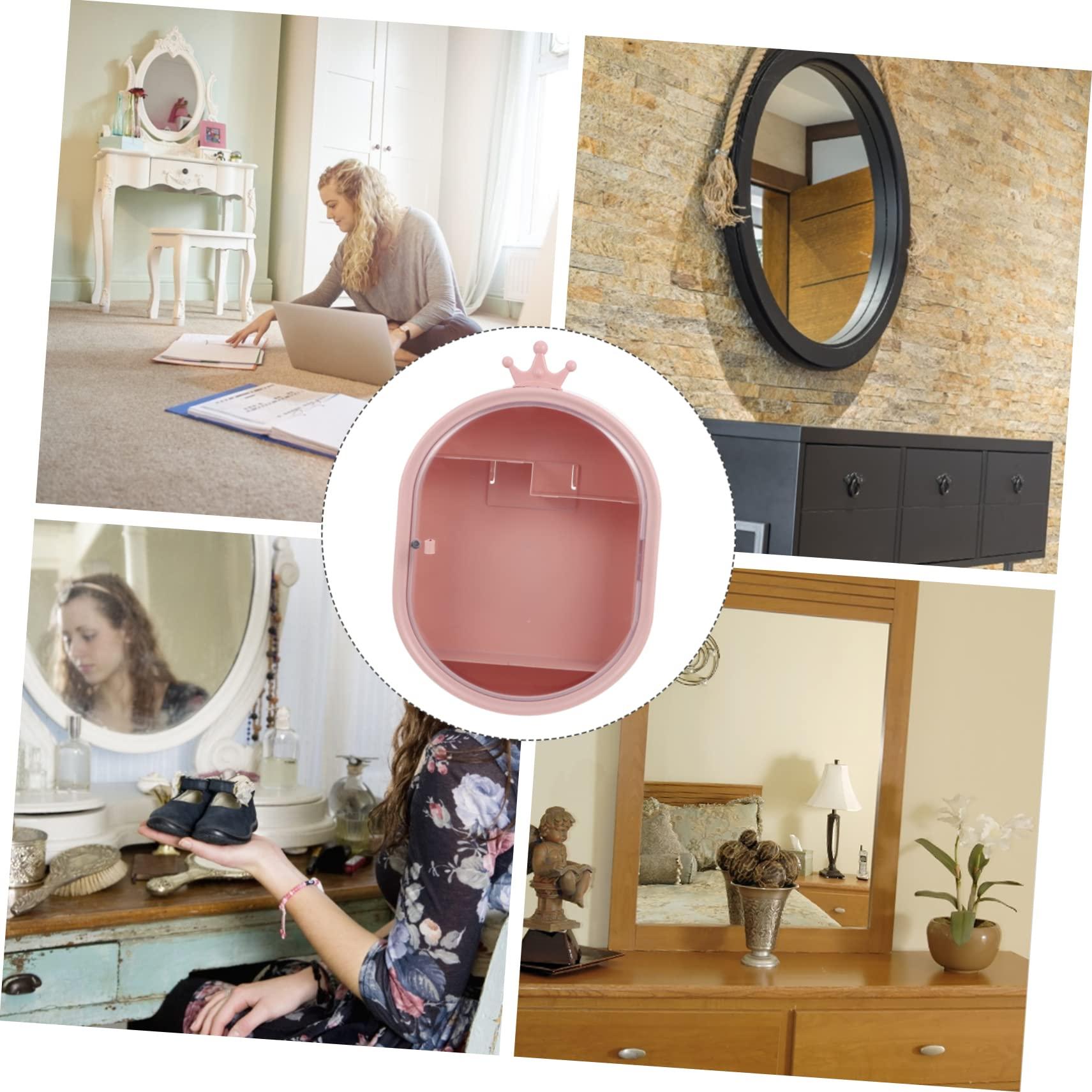 HONMEET HONMEET Space-Saving Wall Mount Makeup Organizer Rust-Proof Plastic Bathroom Cosmetic Storage