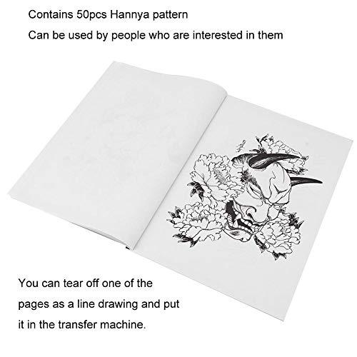 ZJchao Stick and Poke Tattoo kit,Tattoo Template Set, Hannya Pattern Professional Tattoo Book Tattoos Stencils Body Tattoo Practice Template Book Tattoo Templates Picture for Tattoo Artist