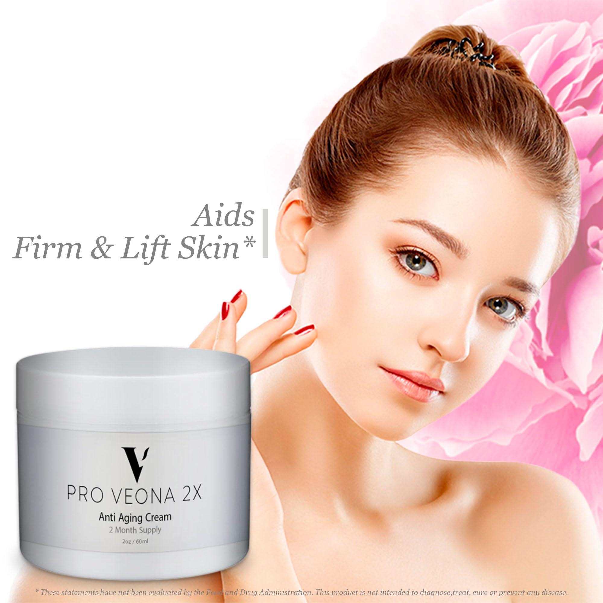 Generic Pro Veona 2x Cream - Moisturizing Anti Aging Cream - 2 Month Supply - Lift & Firm - Nourishing Anti-Wrinkle Technology - Ceramides, Vitamin C, Collagen - Reduce Appearance of Age Spots & Redness