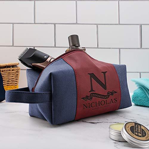 Amazing Items Amazing Items Single - Personalized Groomsmen Gifts, Custom Men Toiletry Bags - Groomsman Gifts for Wedding, Groomsmen Proposal Gifts - Design 2, Blue