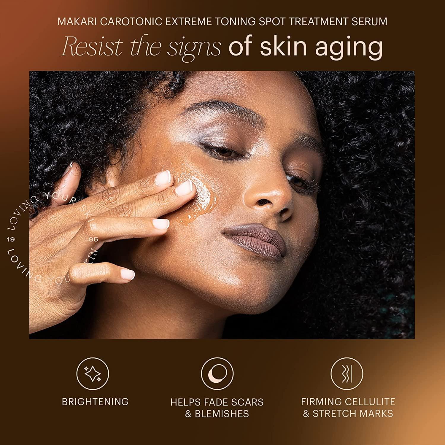 MAKARI MAKARI Naturalle Carotonic Extreme Glow Renewing Face Cream SPF15 & Brightening Serum Set | Moisturizes, Brightens, & Rejuvenates Skin | Reduces Acne & Scars | Anti-Aging & Antioxidant Protection for