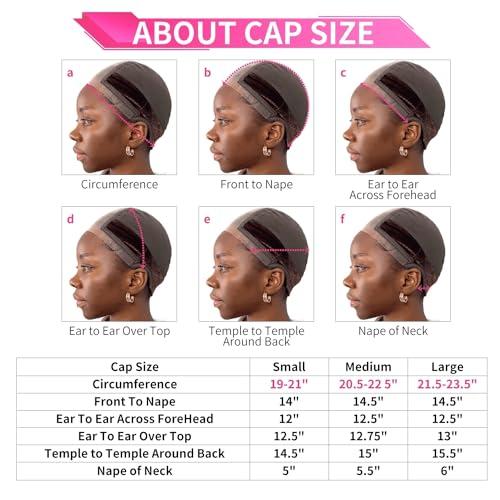 LAB HAIRS LAB HAIRS Wig Cap with Grip Band for Keeping Wigs in Place, More Full Cap-wide Transparent Lace for Lace Front Wigs - Brown/Black/Nude Non Slip Cap Make Your Wig Be Glueless (Nude-M)
