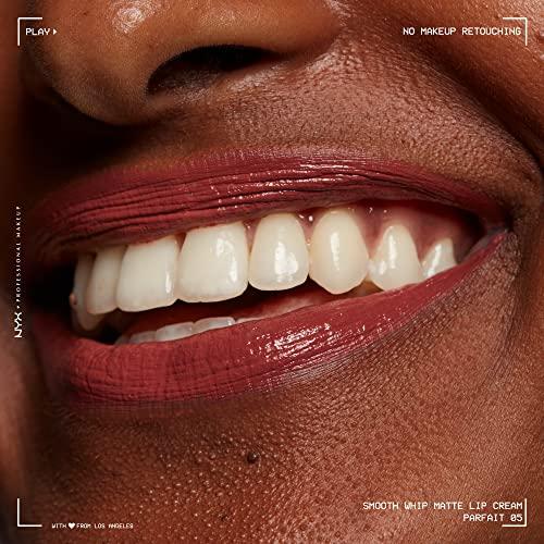 NYX PROFESSIONAL MAKEUP NYX PROFESSIONAL MAKEUP Smooth Whip Matte Lip Cream, Long Lasting, Moisturizing, Vegan Liquid Lipstick - Parfait (Midtone Red Nude)