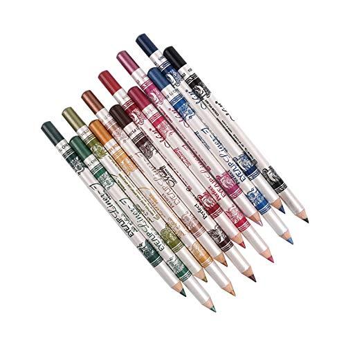 Acxico Acxico 12 pcs colors glitter lip liner eyeshadow eyeliner