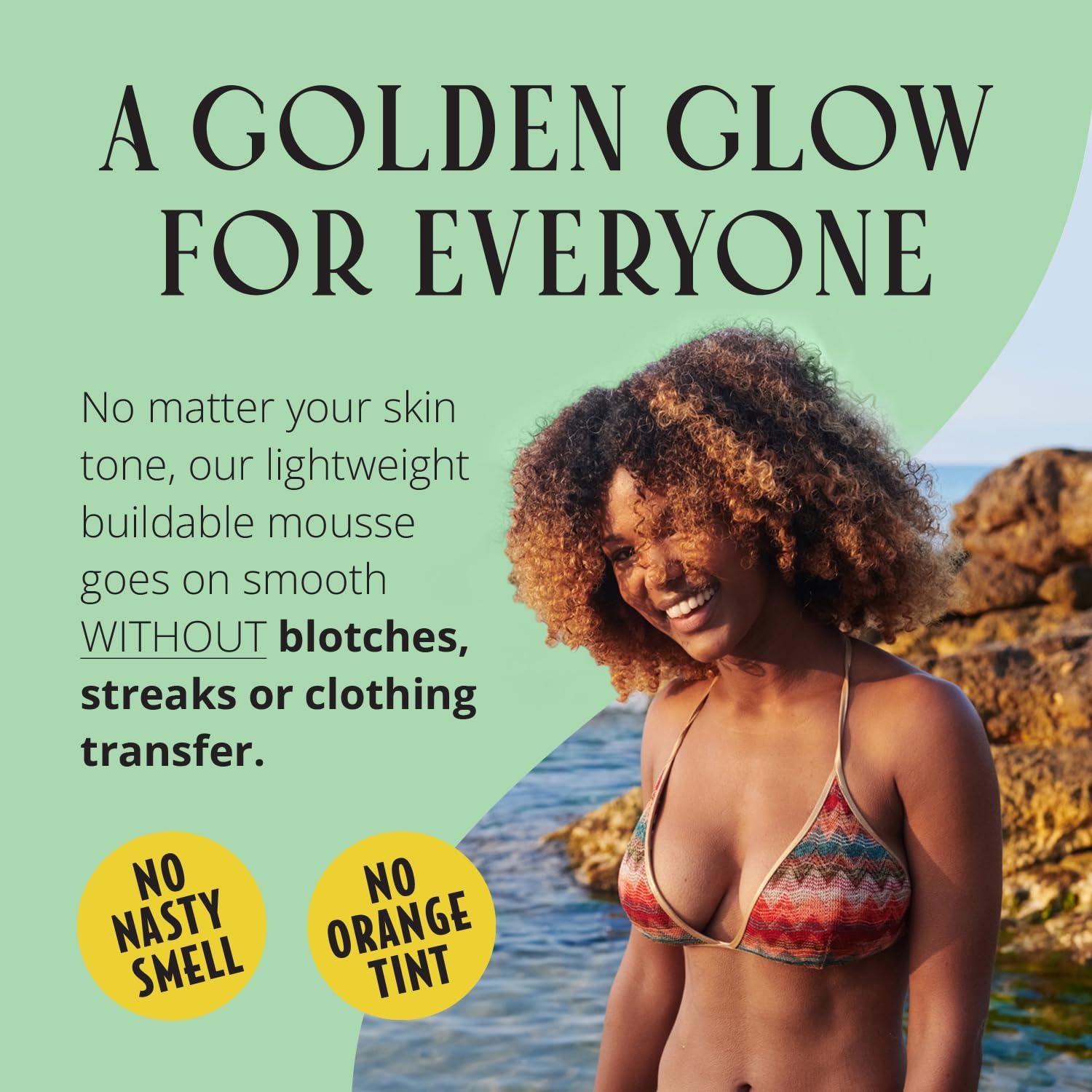 Skinerals Skinerals Organic Self Tanner Mousse, Extra Dark Self Tanning Foam, Streak-Free Sunless Fake Tan for Face and Body, 8 Oz, Onyx