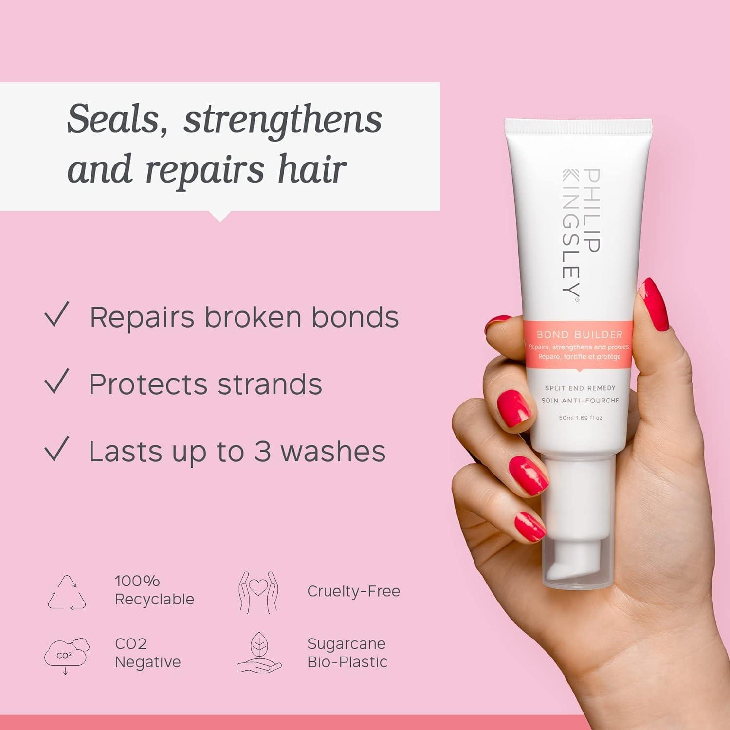 PHILIP KINGSLEY PHILIP KINGSLEY | Bond Builder Split End Remedy | Repairs and Seals Split Ends | Treatment for Damaged Hair | Protects and Strengthens Strands | 1.69oz