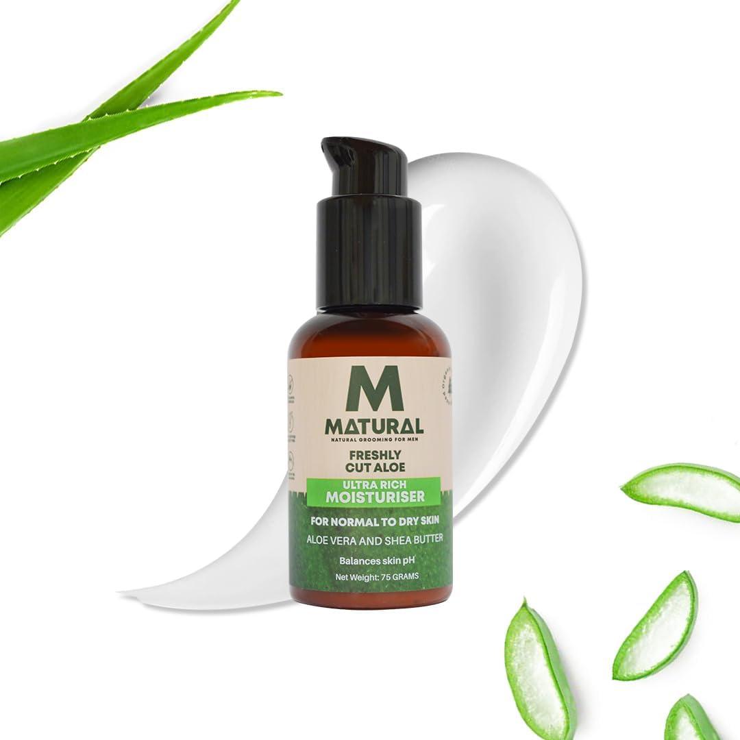 Generic All Natural Rich Face Moisturizer For Men, Freshly Cut Aloe Shea Butter & Chamomile - 75 Gm