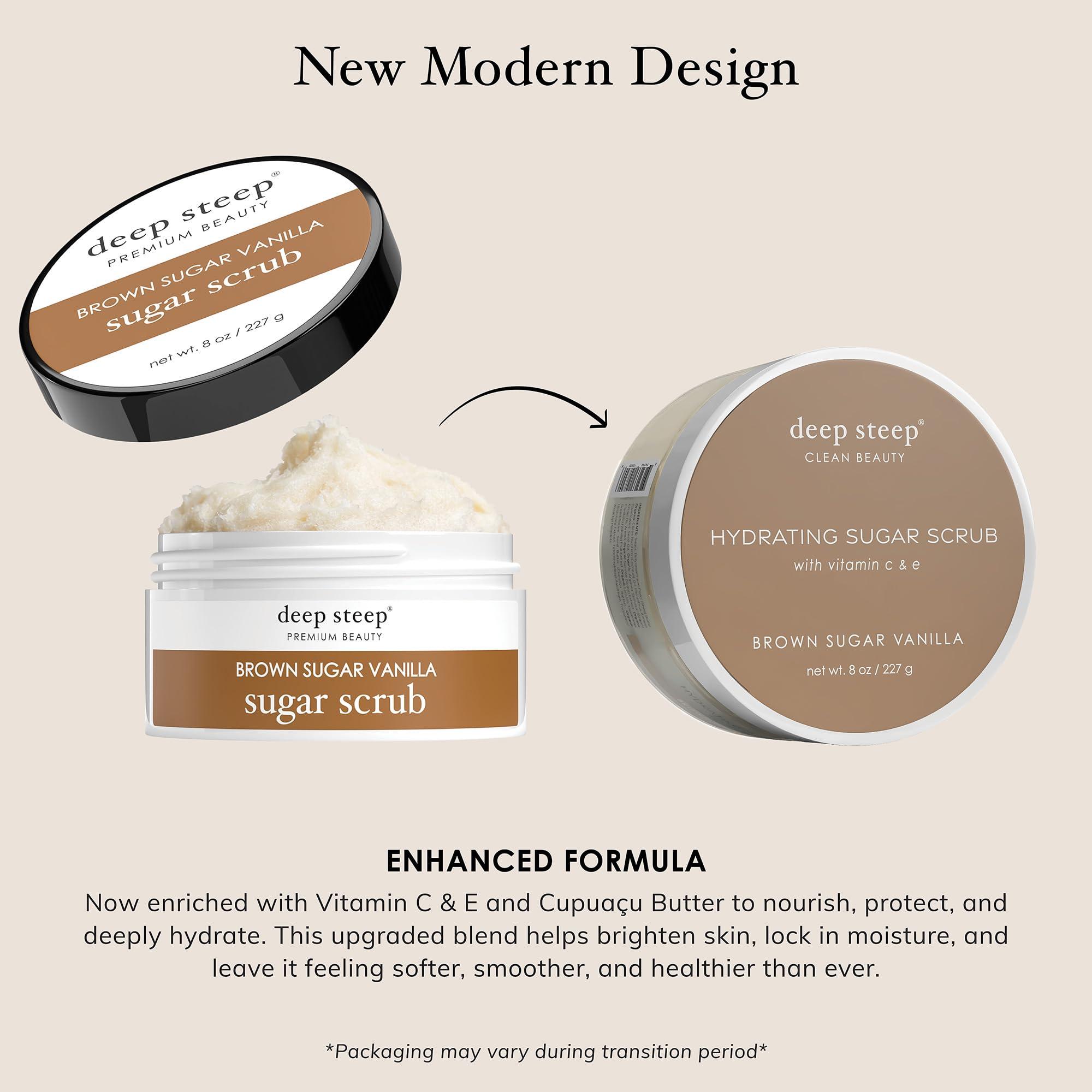 Deep Steep DEEP STEEP Brown Sugar Vanilla Sugar Scrub, 8 OZ