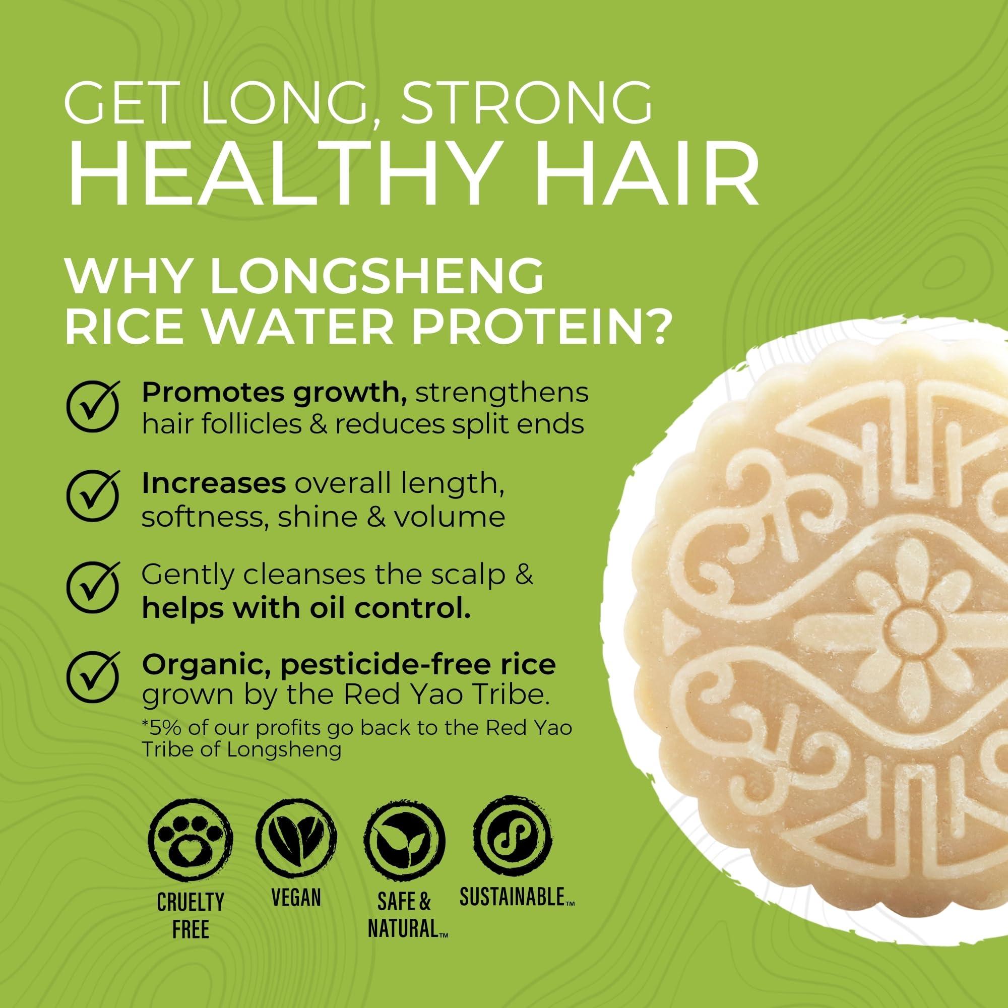 Viori Viori Hidden Waterfall Shampoo and Conditioner Bar Set Made with Rice Water - Handcrafted Sulfate Free Shampoo and Conditioner