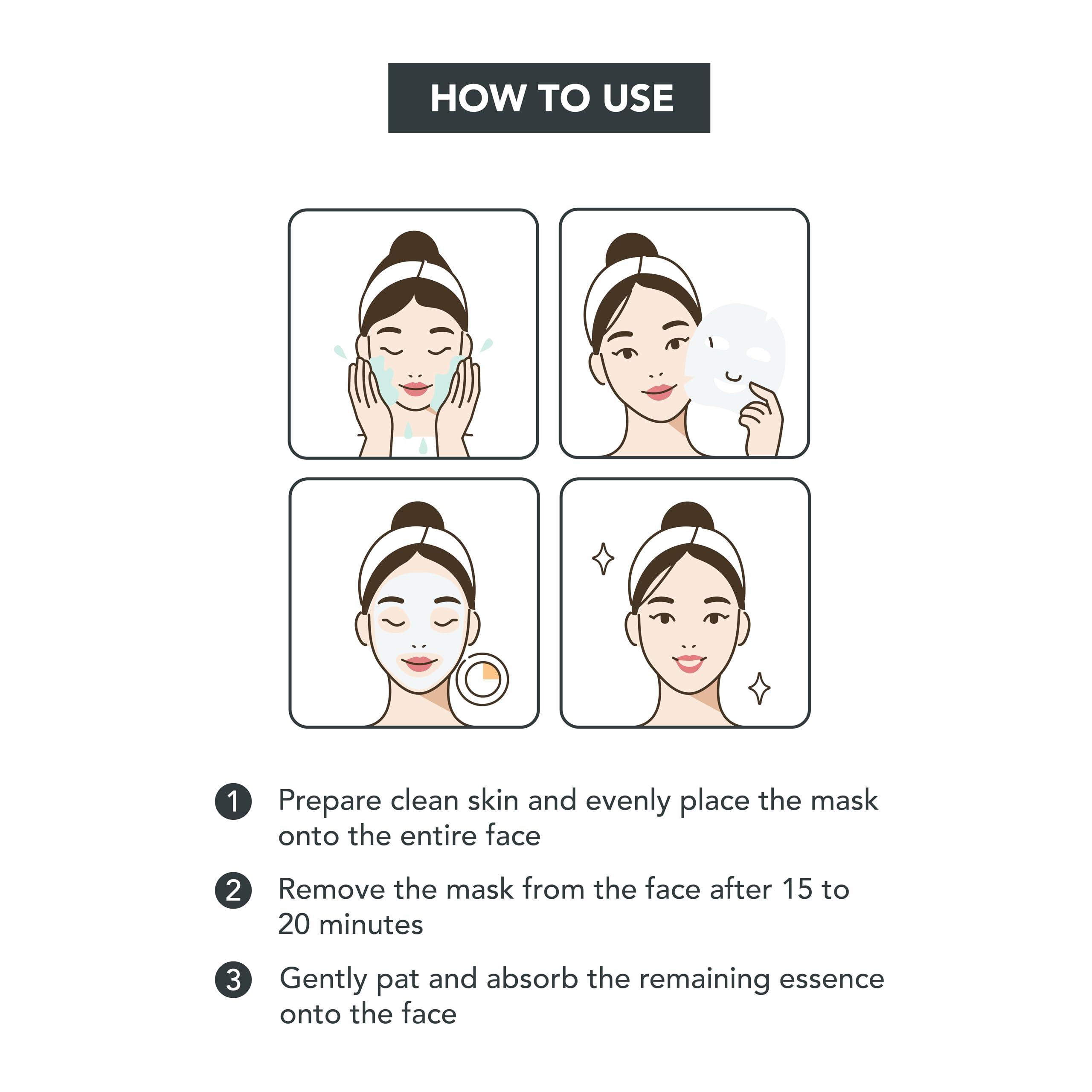 Innerest Innerest SKIN627 Bulk 24PK Face Masks Skincare, Facial Mask, Sheet Masks Korean (24PK Hyaluron with Squalane)