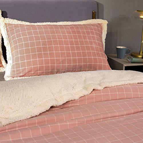 AKKY Comfort Premium Duvet Cover for Weighted Blanket, Lattice Sherpa Fleece Adult Minky Duvet Cover with Removable Zipper