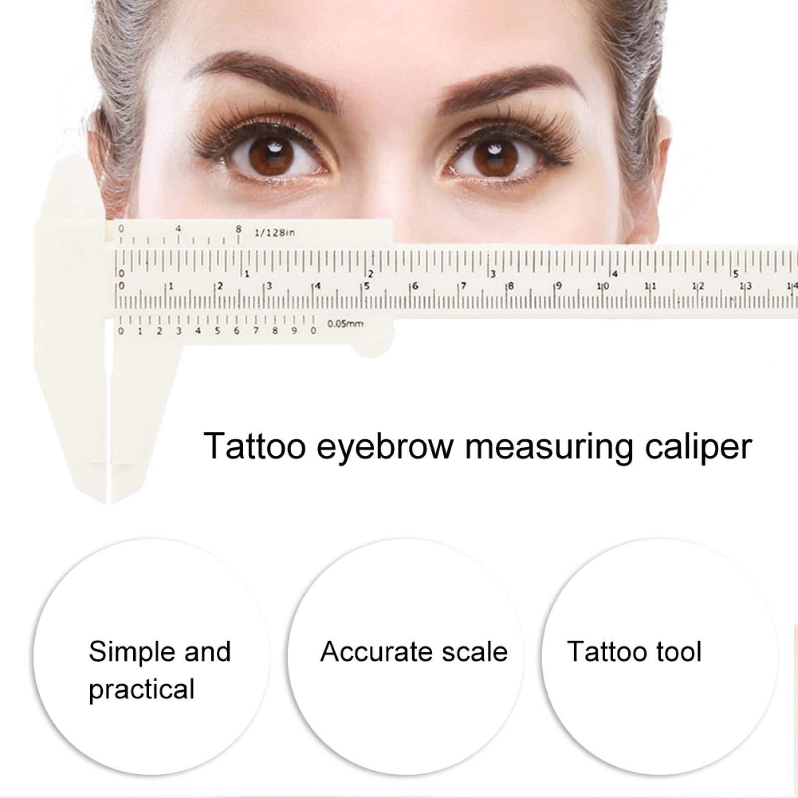 Guoenir Dual Scale Eyebrow Ruler, Lightweight Eyebrow Balance Ruler, Plastic for for