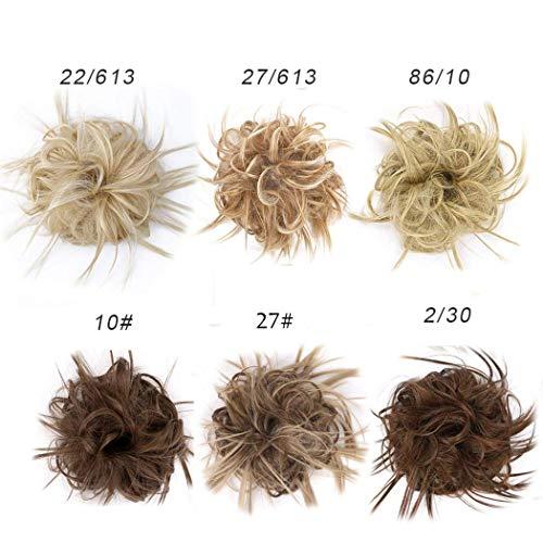 EVILD EVILD Tousled Hair Pieces Curly Messy Bun Extensions Synthetic Updo Hair Scrunchies Bun Daily Party Messy Hairpieces for Women and Girls (27#)