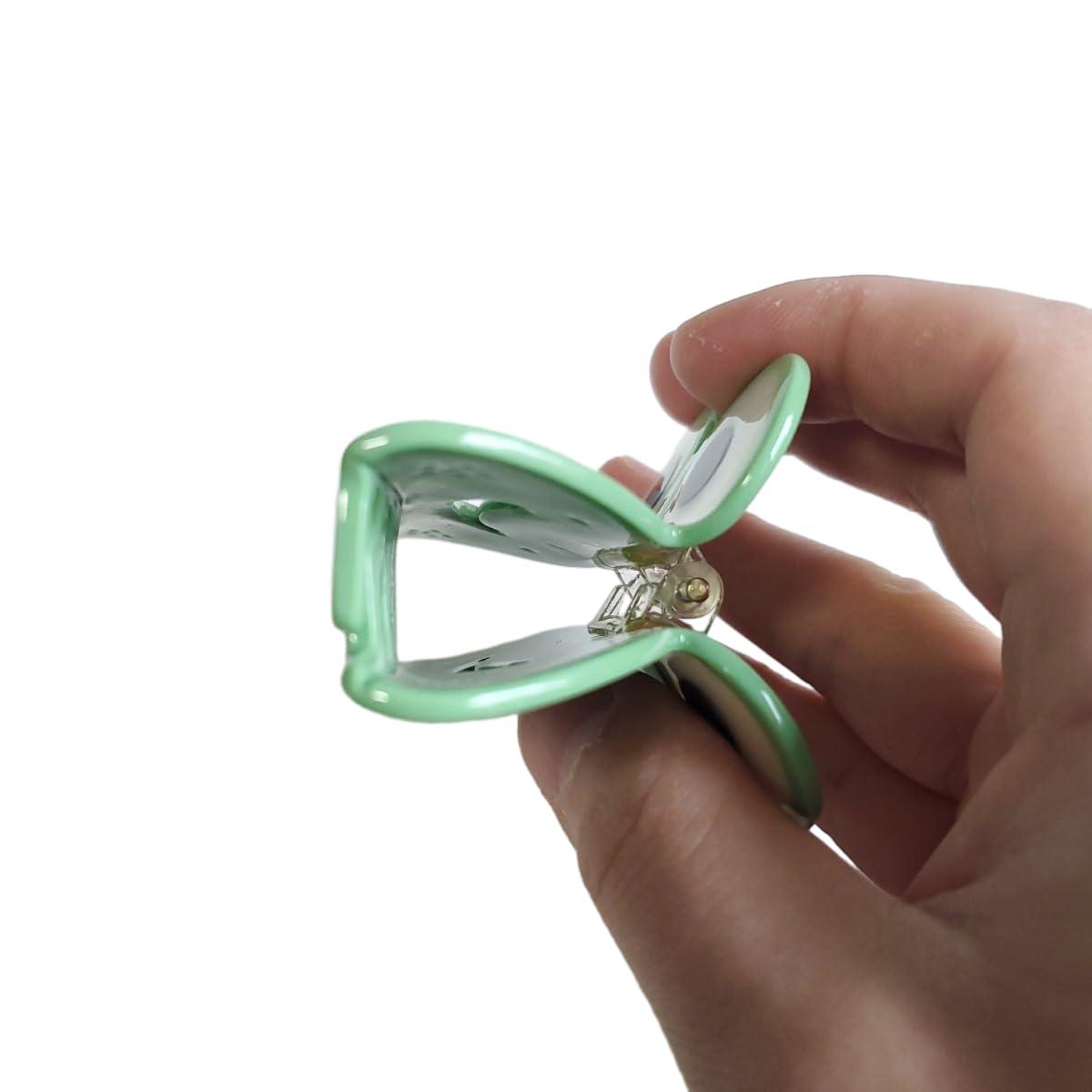 Clip Sugar Cute Frog Hair Clip,Acetate Claw Clips,Hair Clips for Women,Green