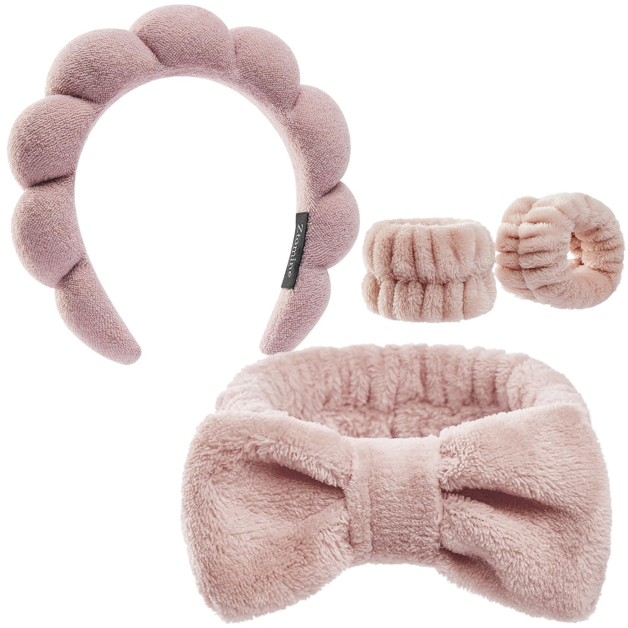 Ztomine Ztomine Headbands for Women - Spa Headband and Wristband Set - Headband for Washing Face,Facial Mask,Makeup and Skin Care,Gifts for Women and Teen Girl Gifts Trendy Stuff