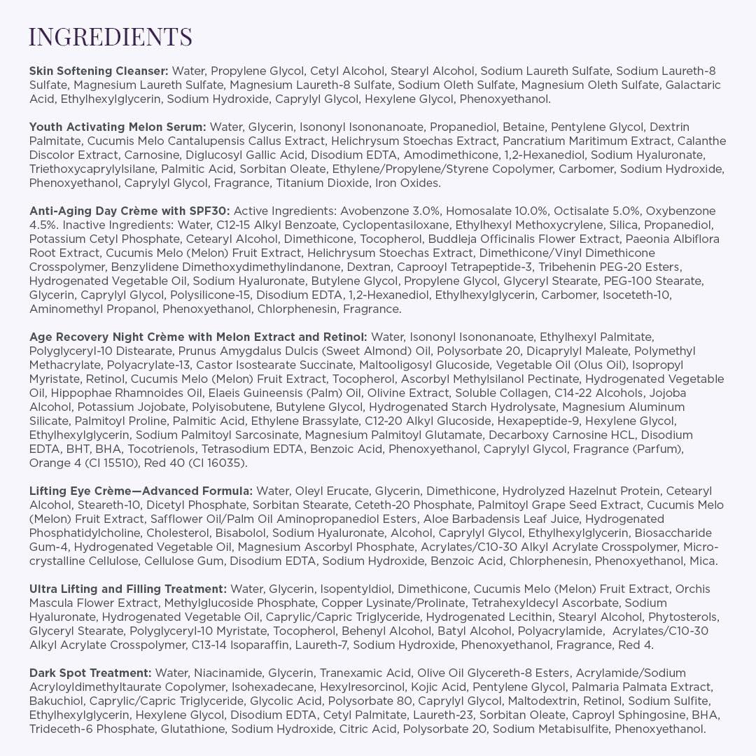 Meaningful Beauty Meaningful Beauty Anti-Aging Daily Skincare System with Youth Activating Melon Serum, 7-Piece Kit