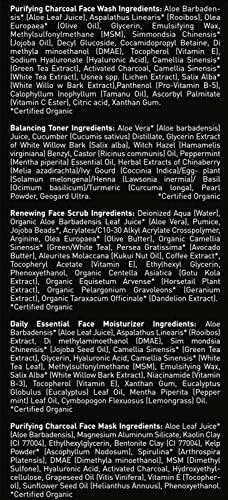 Brickell Men's Products Brickell Men's Daily Elite Face Care Routine II, Toner, Charcoal Facial Wash, Face Scrub, Anti-Aging Night Cream, Eye Cream, Charcoal Mask and Moisturizer, Natural and Organic, Scented