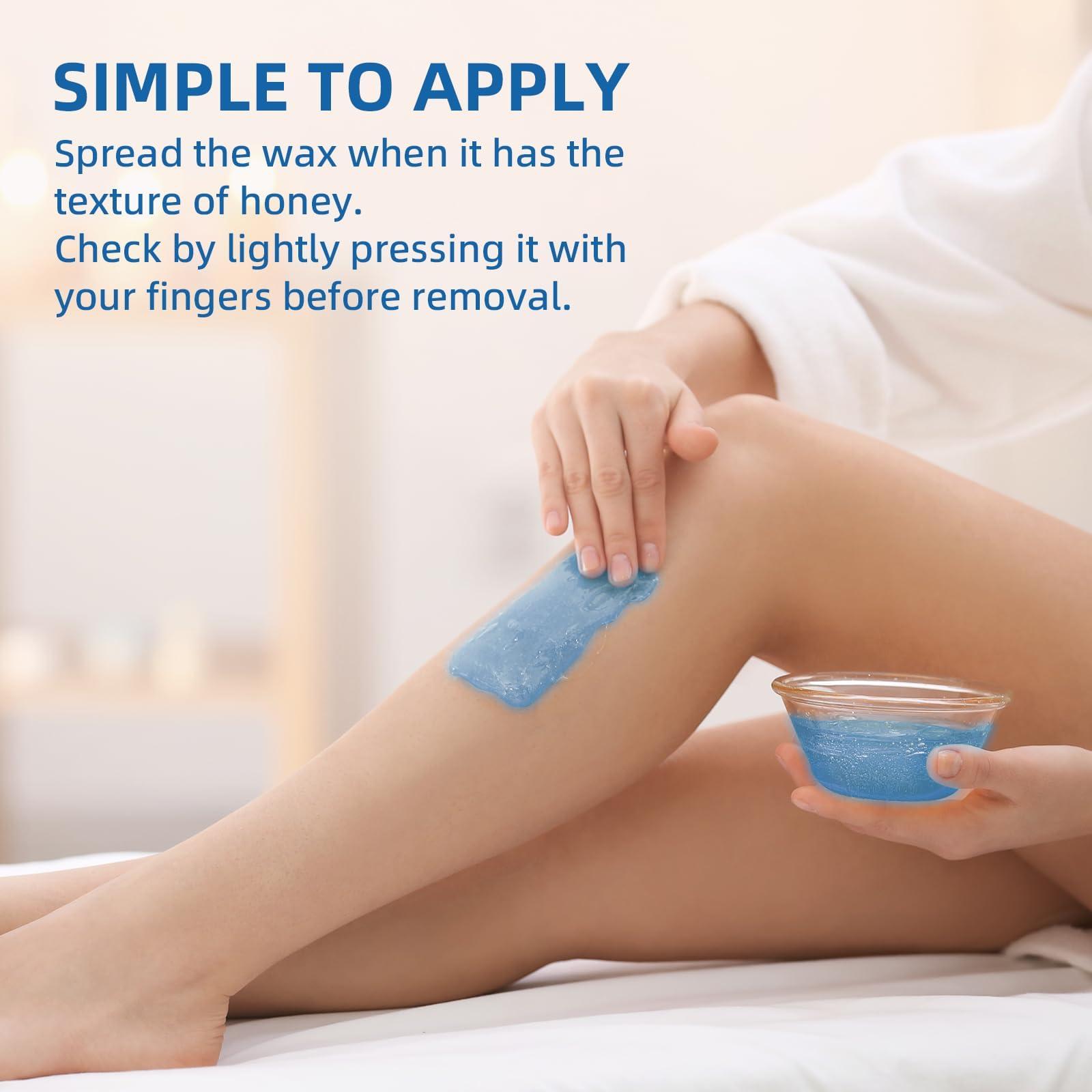 urperf Hard Wax Beads, 1.1 lb Waxing Beads, Brazilian Bikini Wax,Hard Wax Hair Removal for Face, Body, Legs, Pearl Beads for Wax Warmers, with 30g Care Cream & 12 Applicator Sticks