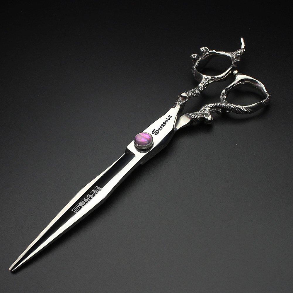SHARONDS 7" 7.5" 8"9" Professional Hairdressing Scissors Barber Salon Hair Cutting Dragon Shears (Large). (7 inch—A)