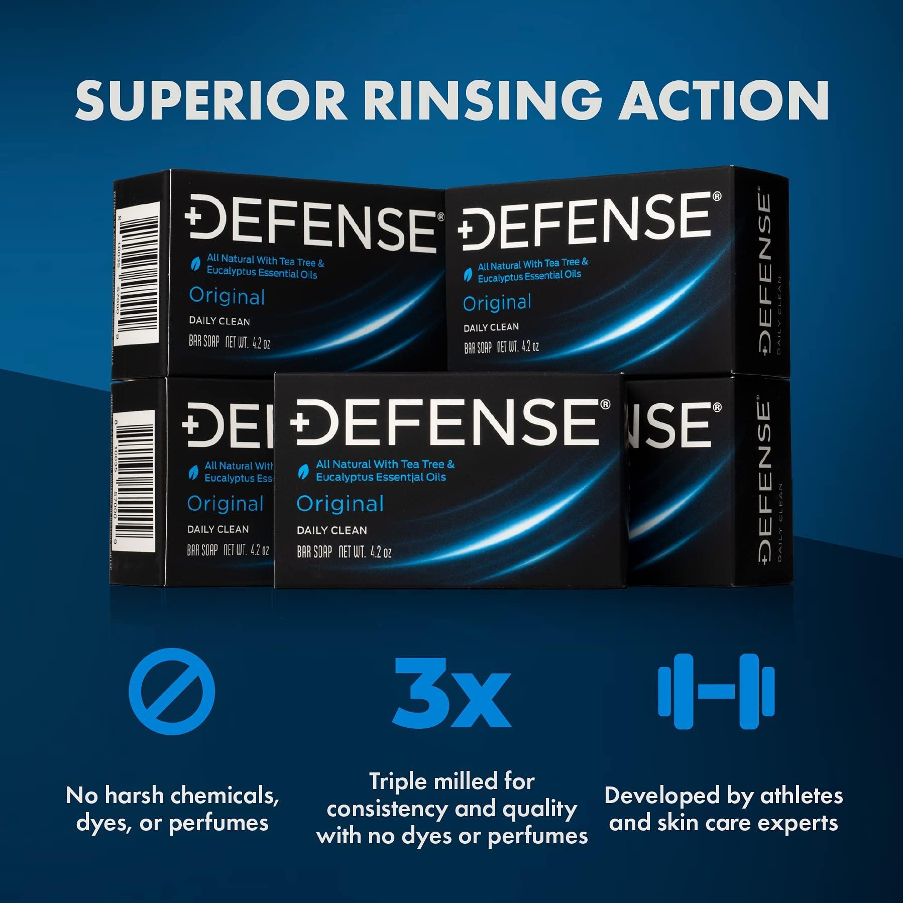 Defense Soap Defense Soap 5pk All Natural Tea Tree Bar Soap for Men | Made by Wrestlers with Tea Tree Oil & Eucalyptus Oil to Promote Healthy Skin