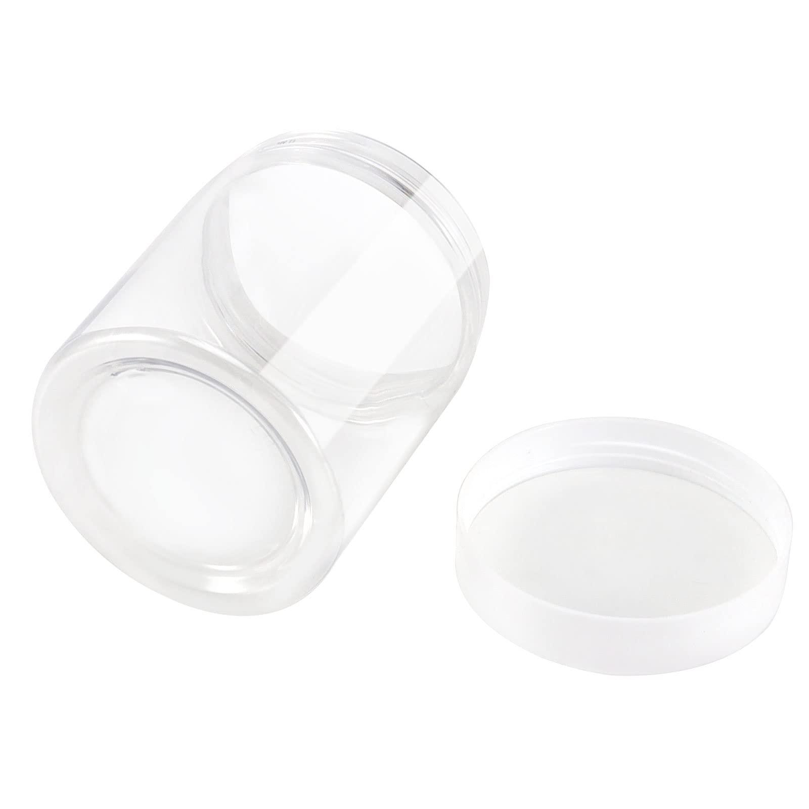 JEUIHAU JEUIHAU 46 Pack 8 OZ Plastic Jars with Lids, Clear Empty Slime Storage Containers, Plastic Cosmetic Containers for Slime Making, Food, Beauty Products, BPA Free