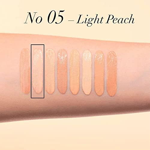 ARTDECO ARTDECO Perfect Teint Concealer - Light Peach N05 - Light-Reflecting Concealer with Brush Applicator - No Signs of Tiredness - Medium Coverage - Water-Resistant - Long Lasting - Makeup - 0.07 Fl Oz