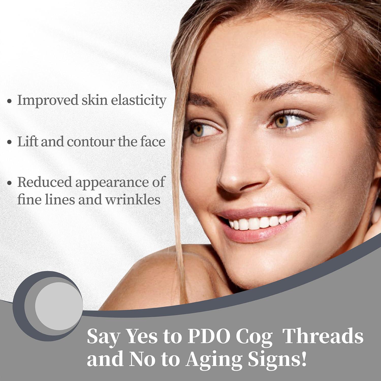 elves Elves 4D COG PDO Threads for Face Whole Body Lift B19G-100 / PDO Cog Threads Bidirectional Blunt-Type for Face Lift/10pcs
