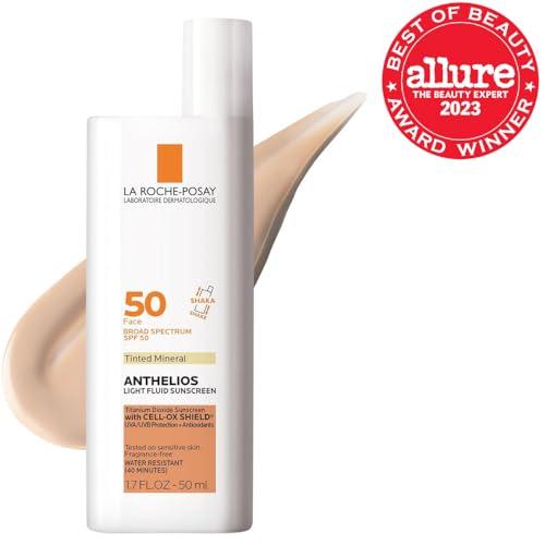 La Roche-Posay La Roche-Posay Anthelios Tinted Sunscreen SPF 40+, Broad Spectrum SPF + Antioxidants, Titanium Dioxide & Zinc Oxide Sunscreen, 4 Flexible Shades With No White Cast, Oil Free & Oxybenzone Free