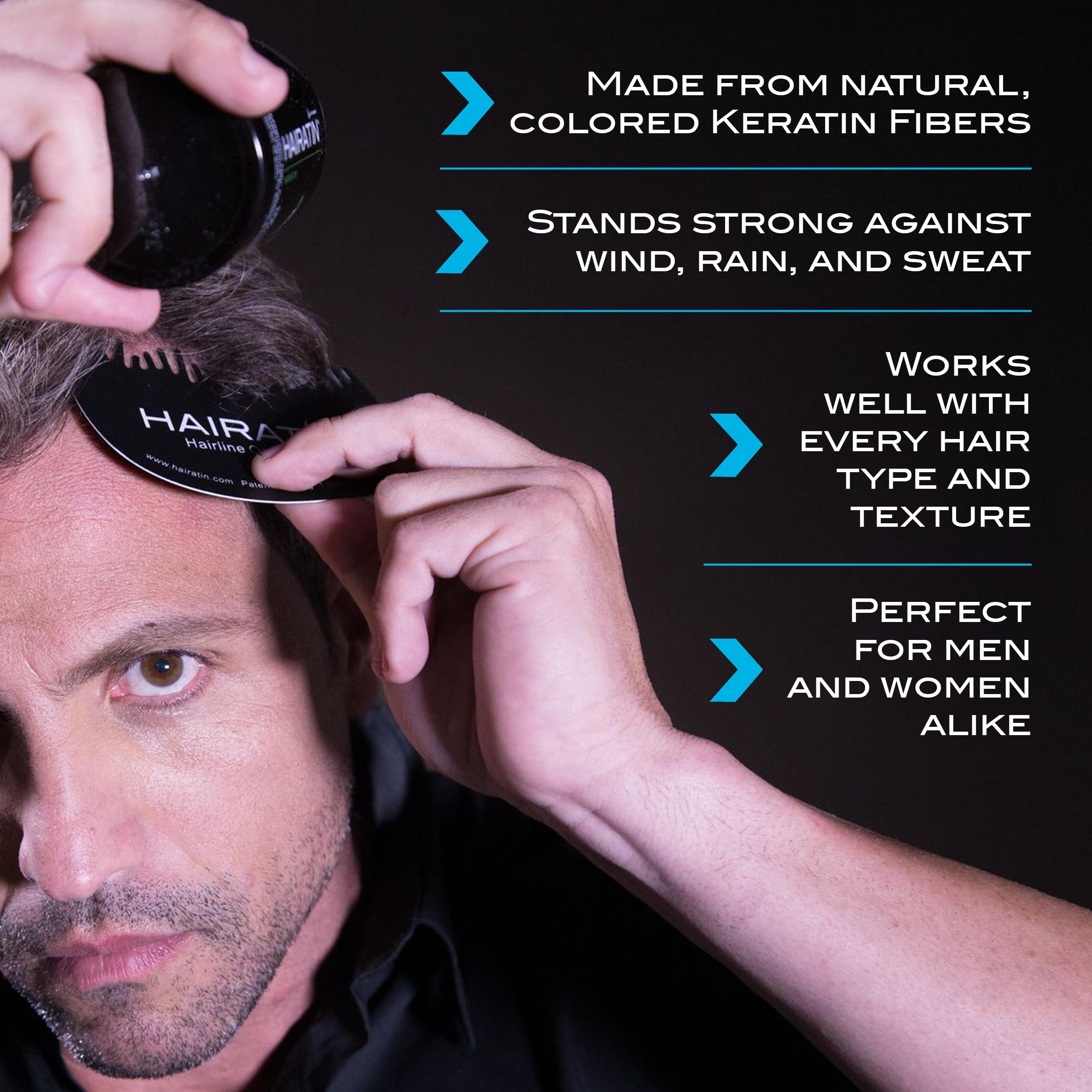 HAIRATIN BY RE-EVOLUTION HAIRATIN Building Fibers for Thinning Hair, Gray, 28G - Achieve Fuller, Natural Looking Results, Instantly Conceals Hair Loss in 10 Seconds, Thickener & Bald Spot Cover Up for Men & Women
