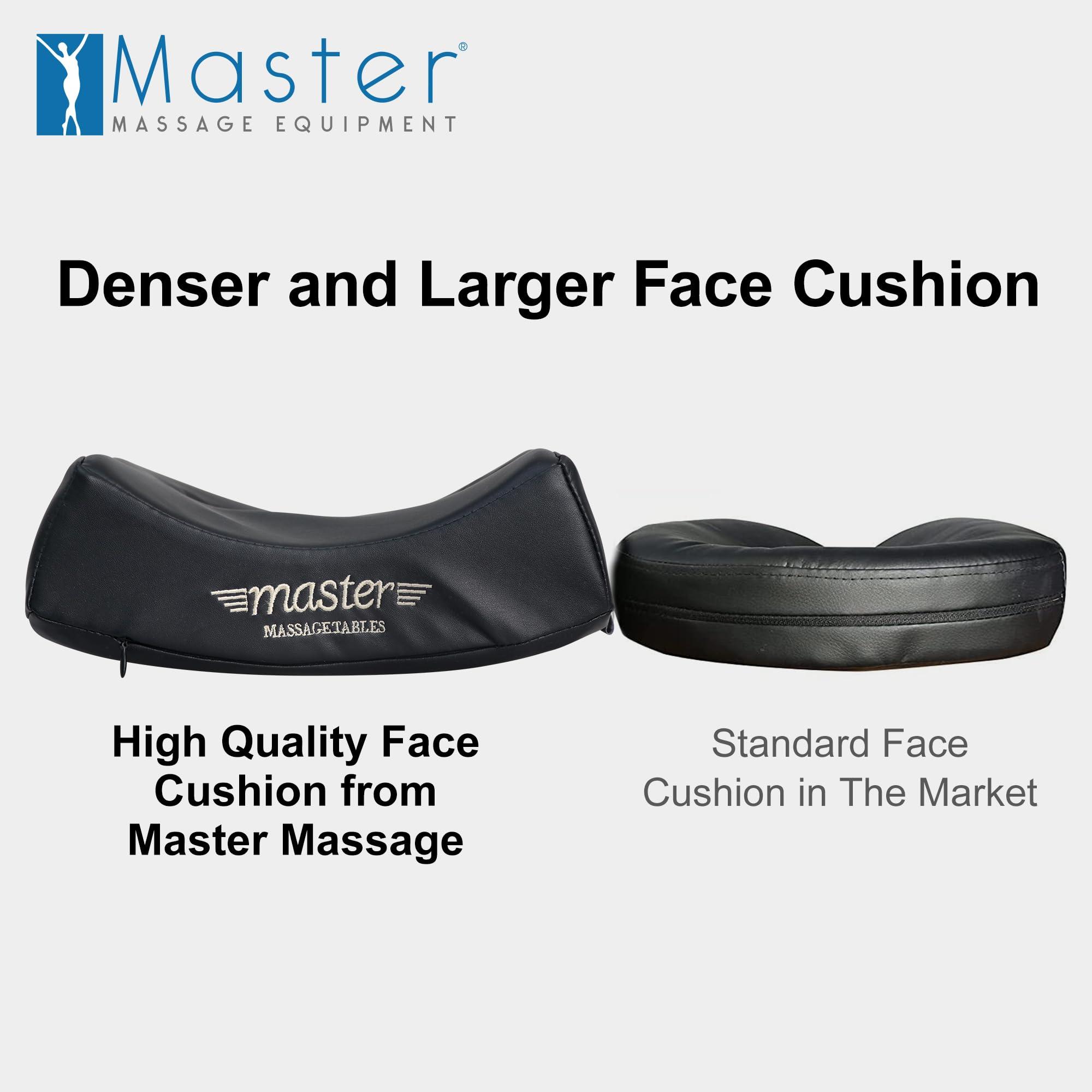 Master Massage Master Massage 31" Montclair Pro Portable Massage Table with Music Master Crescent Round High Fidelity Sound Face Cradle Cushion, Memory Foam Cushioning, Shiatsu Cable Release, Facial Bed
